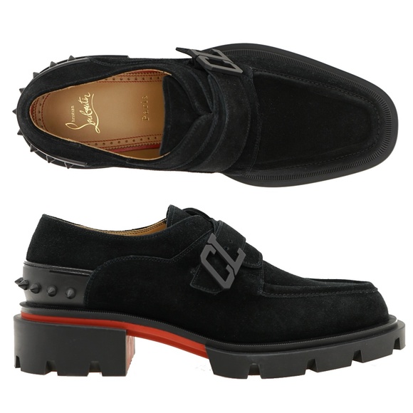 Christian Louboutin CL Our Georges Black Suede Size 10 US New